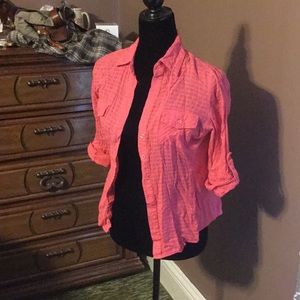 Maurice’s button down blouse. Roll up sleeves.